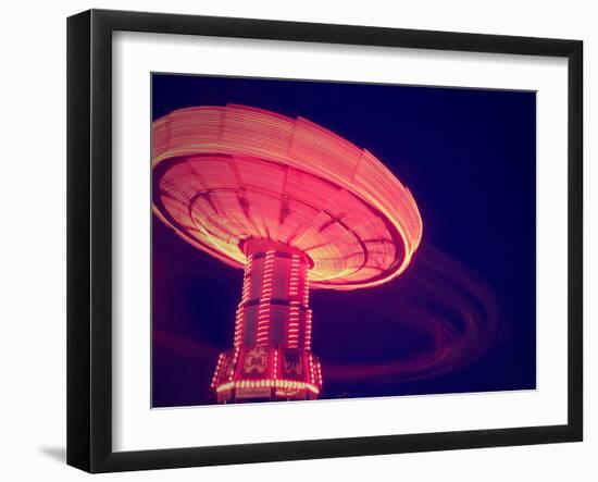 A Fair Ride Shot with a Long Exposure at Night-graphicphoto-Framed Photographic Print