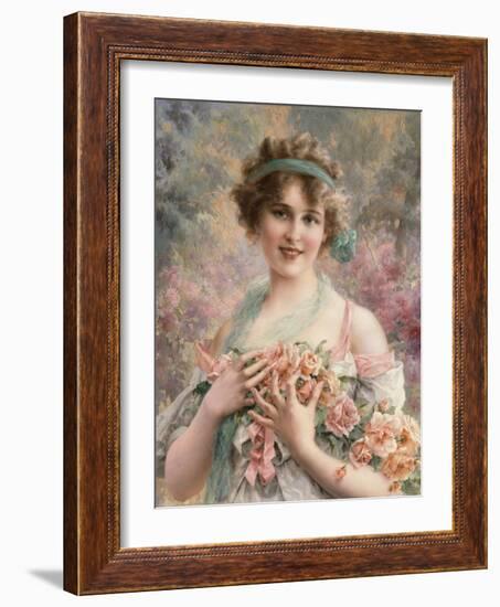 A Fair Rose, 1919-Emile Vernon-Framed Giclee Print