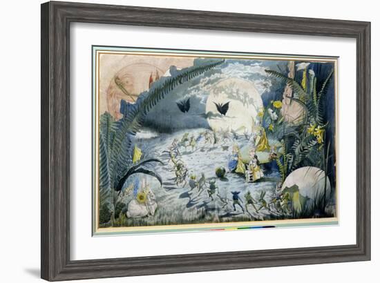 A Fairy Gathering (W/C)-George Cruikshank-Framed Giclee Print