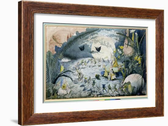 A Fairy Gathering (W/C)-George Cruikshank-Framed Giclee Print