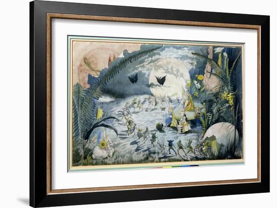 A Fairy Gathering (W/C)-George Cruikshank-Framed Giclee Print