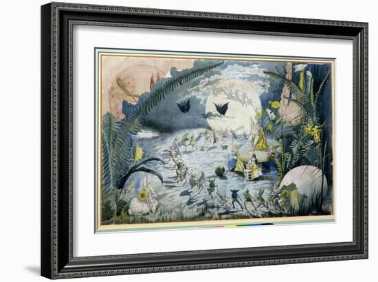 A Fairy Gathering (W/C)-George Cruikshank-Framed Giclee Print