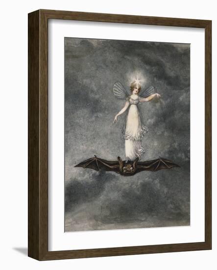 A Fairy Holding a Wand Standing on a Bat-Amelia Jane Murray-Framed Giclee Print