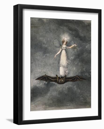 A Fairy Holding a Wand Standing on a Bat-Amelia Jane Murray-Framed Giclee Print