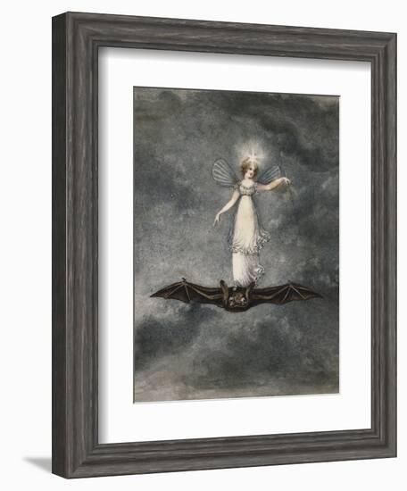 A Fairy Holding a Wand Standing on a Bat-Amelia Jane Murray-Framed Giclee Print