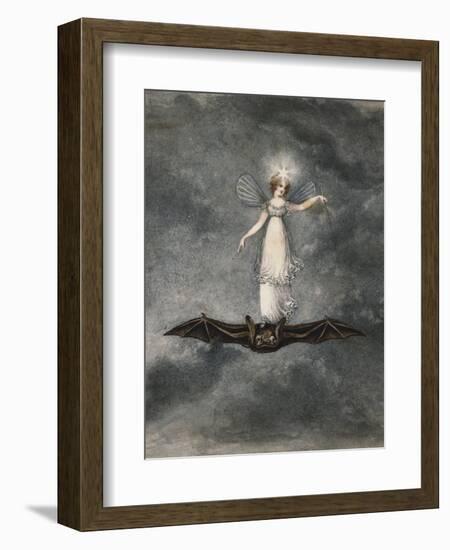 A Fairy Holding a Wand Standing on a Bat-Amelia Jane Murray-Framed Giclee Print