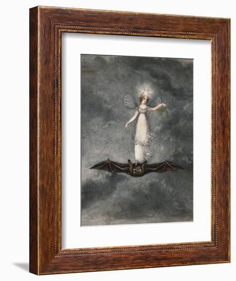 A Fairy Holding a Wand Standing on a Bat-Amelia Jane Murray-Framed Giclee Print