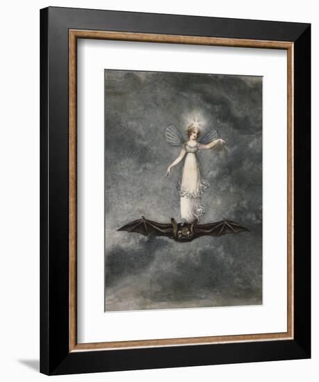 A Fairy Holding a Wand Standing on a Bat-Amelia Jane Murray-Framed Giclee Print