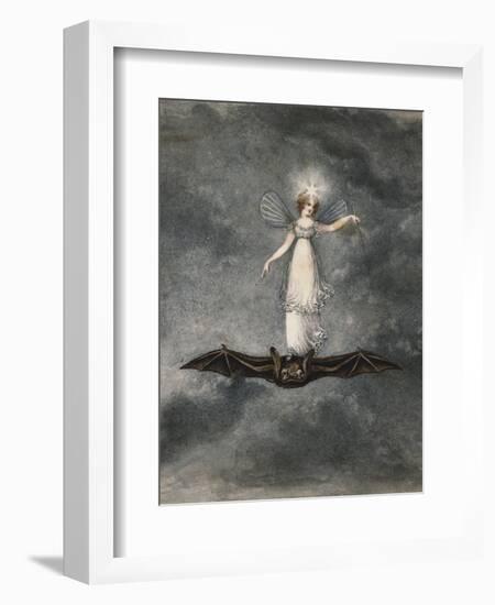 A Fairy Holding a Wand Standing on a Bat-Amelia Jane Murray-Framed Giclee Print