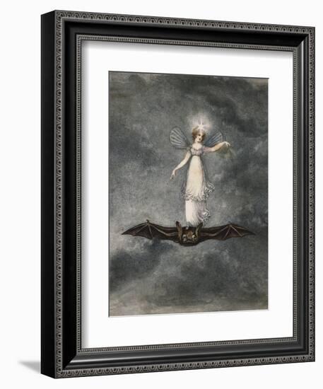 A Fairy Holding a Wand Standing on a Bat-Amelia Jane Murray-Framed Giclee Print