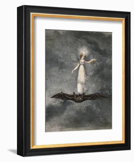 A Fairy Holding a Wand Standing on a Bat-Amelia Jane Murray-Framed Giclee Print