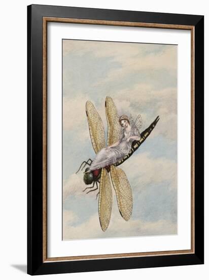 A Fairy Reclining on a Dragonfly-Amelia Jane Murray-Framed Giclee Print