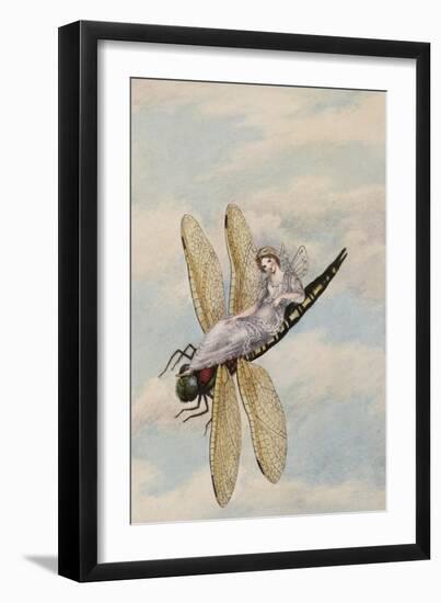 A Fairy Reclining on a Dragonfly-Amelia Jane Murray-Framed Giclee Print