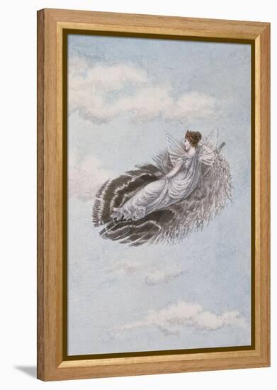 A Fairy Resting on a Feather-Amelia Jane Murray-Framed Premier Image Canvas