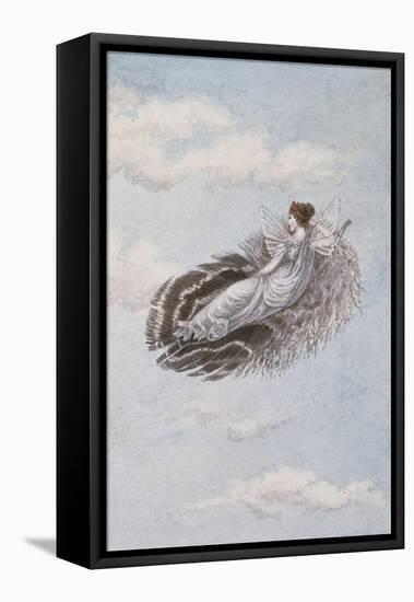 A Fairy Resting on a Feather-Amelia Jane Murray-Framed Premier Image Canvas