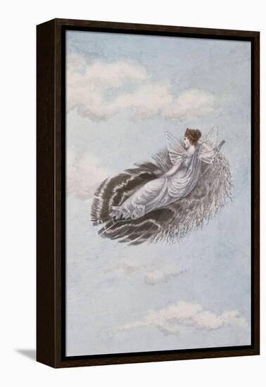 A Fairy Resting on a Feather-Amelia Jane Murray-Framed Premier Image Canvas