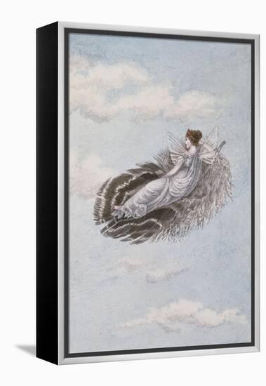 A Fairy Resting on a Feather-Amelia Jane Murray-Framed Premier Image Canvas