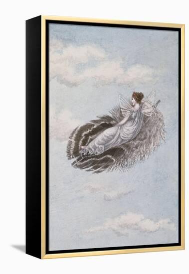 A Fairy Resting on a Feather-Amelia Jane Murray-Framed Premier Image Canvas