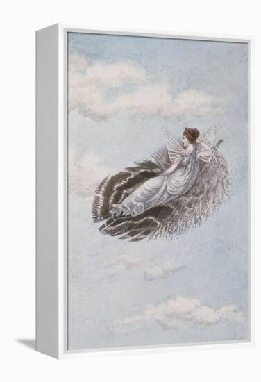 A Fairy Resting on a Feather-Amelia Jane Murray-Framed Premier Image Canvas