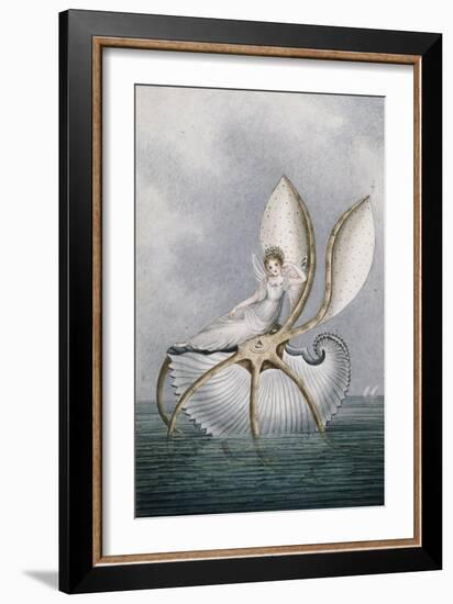 A Fairy Resting on a Shell-Amelia Jane Murray-Framed Giclee Print