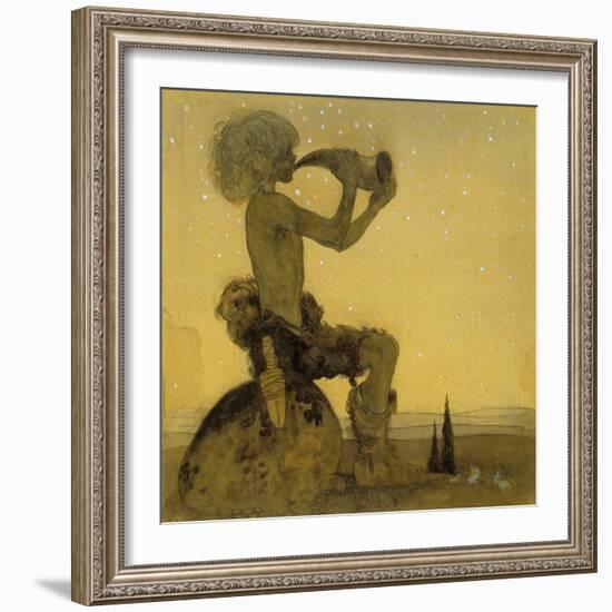 A Fairy Shepherd, 1910-John Bauer-Framed Giclee Print