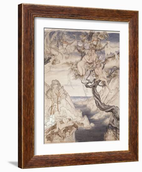 A Fairy Song, Drawn for Act II, Scene II, from 'A Midsummer Night's Dream'-Arthur Rackham-Framed Giclee Print