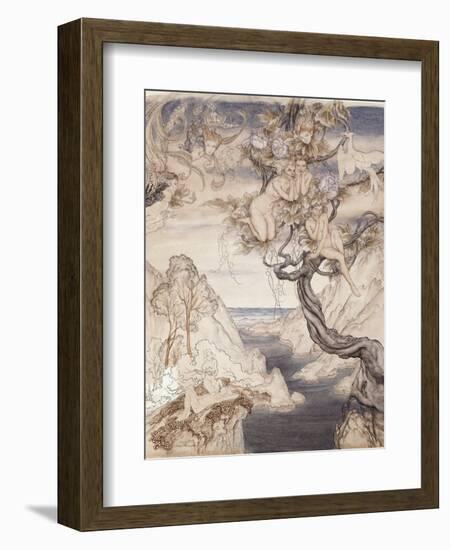 A Fairy Song, Drawn for Act II, Scene II, from 'A Midsummer Night's Dream'-Arthur Rackham-Framed Giclee Print