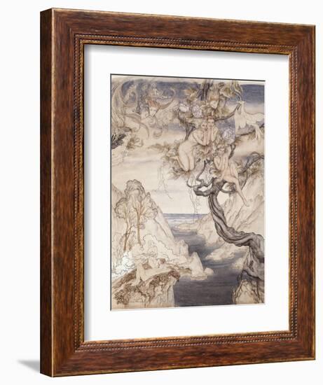 A Fairy Song, Drawn for Act II, Scene II, from 'A Midsummer Night's Dream'-Arthur Rackham-Framed Giclee Print