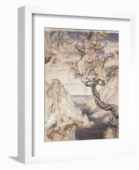 A Fairy Song, Drawn for Act II, Scene II, from 'A Midsummer Night's Dream'-Arthur Rackham-Framed Giclee Print