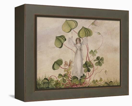 A Fairy Standing Among Clover-Amelia Jane Murray-Framed Premier Image Canvas