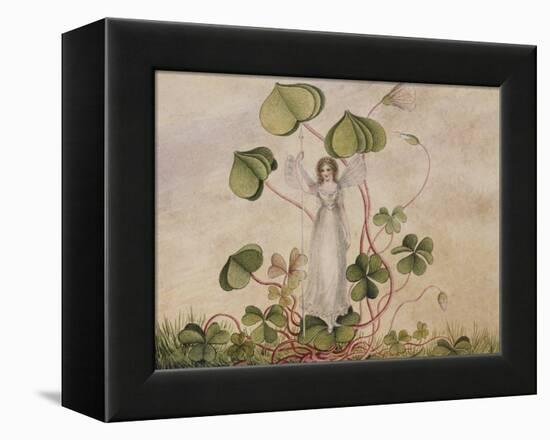 A Fairy Standing Among Clover-Amelia Jane Murray-Framed Premier Image Canvas