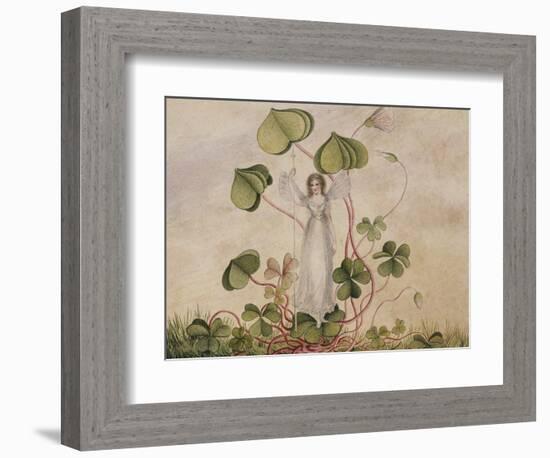 A Fairy Standing Among Clover-Amelia Jane Murray-Framed Giclee Print