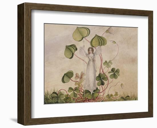 A Fairy Standing Among Clover-Amelia Jane Murray-Framed Giclee Print