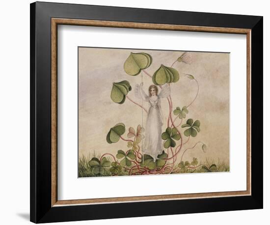 A Fairy Standing Among Clover-Amelia Jane Murray-Framed Giclee Print