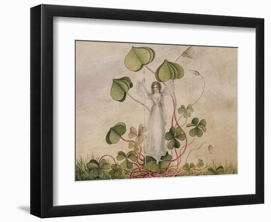 A Fairy Standing Among Clover-Amelia Jane Murray-Framed Giclee Print