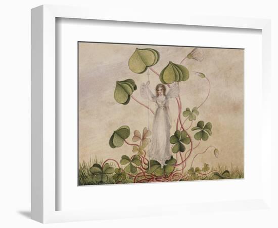 A Fairy Standing Among Clover-Amelia Jane Murray-Framed Giclee Print