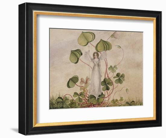 A Fairy Standing Among Clover-Amelia Jane Murray-Framed Giclee Print