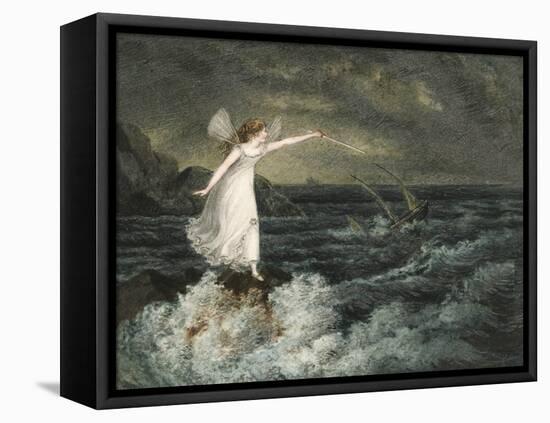 A Fairy Waving Her Magic Wand Across a Stormy Sea-Amelia Jane Murray-Framed Premier Image Canvas
