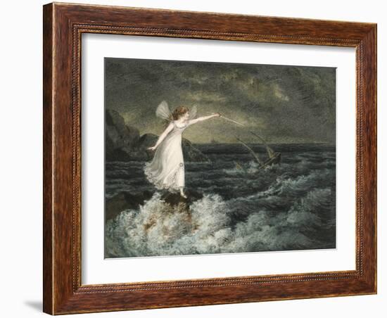 A Fairy Waving Her Magic Wand Across a Stormy Sea-Amelia Jane Murray-Framed Giclee Print