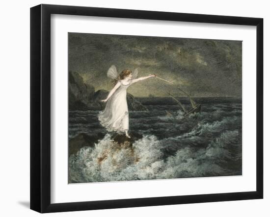 A Fairy Waving Her Magic Wand Across a Stormy Sea-Amelia Jane Murray-Framed Giclee Print