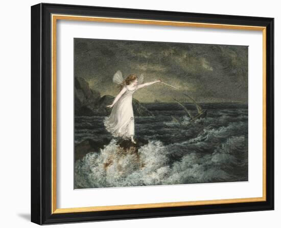 A Fairy Waving Her Magic Wand Across a Stormy Sea-Amelia Jane Murray-Framed Giclee Print