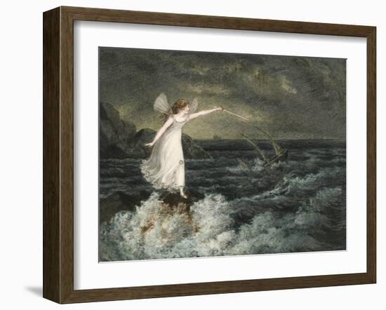 A Fairy Waving Her Magic Wand Across a Stormy Sea-Amelia Jane Murray-Framed Giclee Print