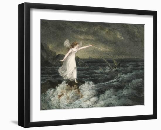 A Fairy Waving Her Magic Wand Across a Stormy Sea-Amelia Jane Murray-Framed Giclee Print