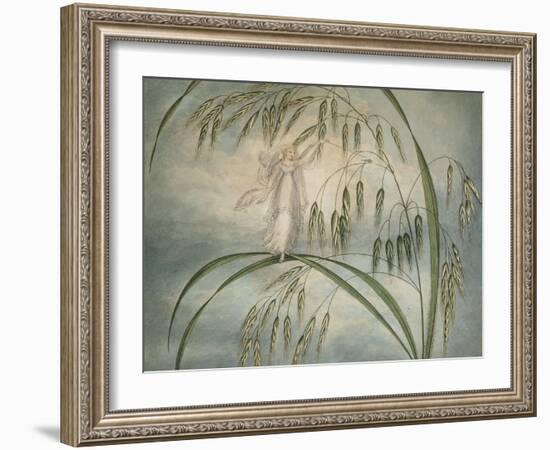A Fairy Waving Her Wand Standing Among Blades of Grass-Amelia Jane Murray-Framed Giclee Print