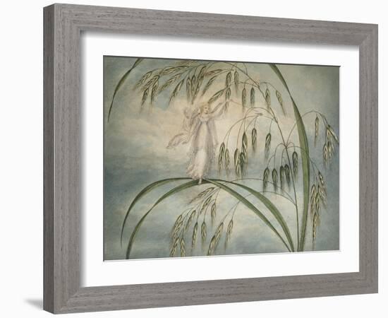 A Fairy Waving Her Wand Standing Among Blades of Grass-Amelia Jane Murray-Framed Giclee Print