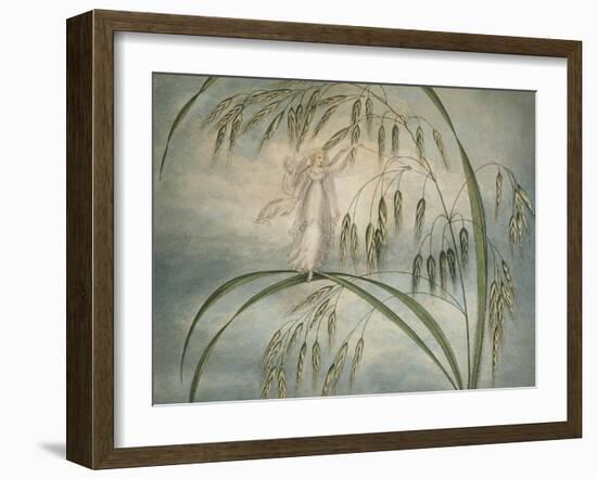 A Fairy Waving Her Wand Standing Among Blades of Grass-Amelia Jane Murray-Framed Giclee Print