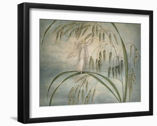 A Fairy Waving Her Wand Standing Among Blades of Grass-Amelia Jane Murray-Framed Giclee Print