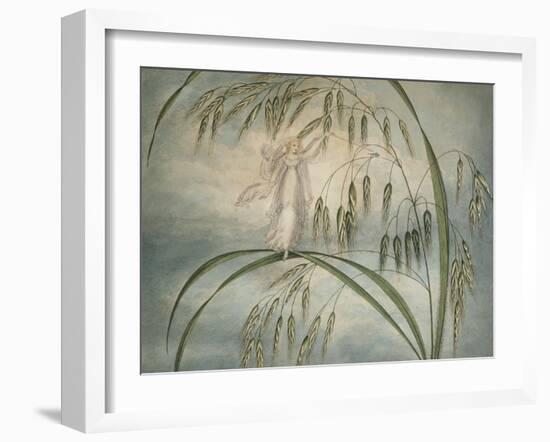 A Fairy Waving Her Wand Standing Among Blades of Grass-Amelia Jane Murray-Framed Giclee Print