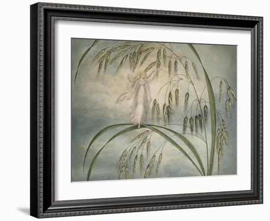 A Fairy Waving Her Wand Standing Among Blades of Grass-Amelia Jane Murray-Framed Giclee Print