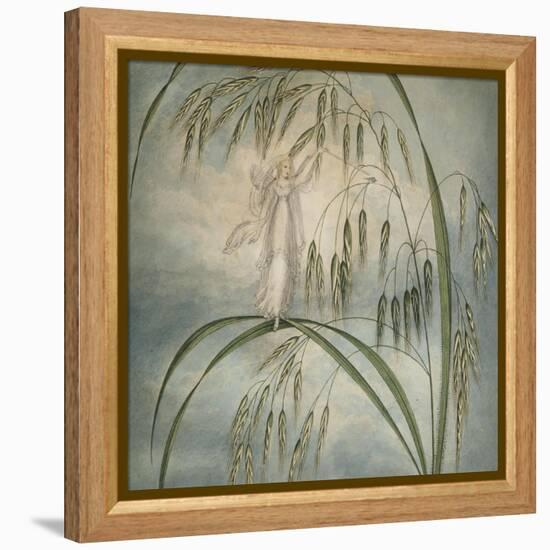 A Fairy Waving Her Wand Standing Among Blades of Grass-Amelia Jane Murray-Framed Premier Image Canvas